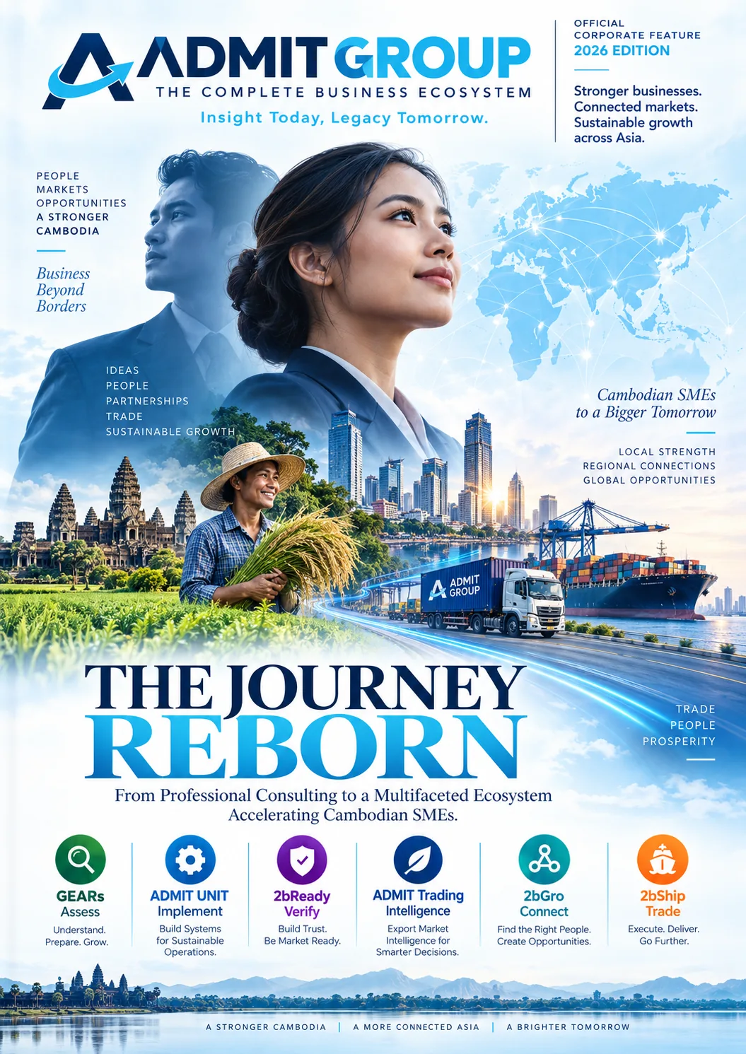 Cover of The Journey Reborn, the ADMIT GROUP magazine